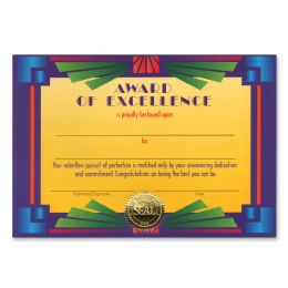 6 Pieces Award Of Excellence Certificate - Party Paper Goods