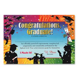 6 Wholesale Congratulations Graduate Certificate