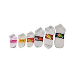 432 Pairs White Spandex Sock Size 2-3 - Girls Ankle Sock
