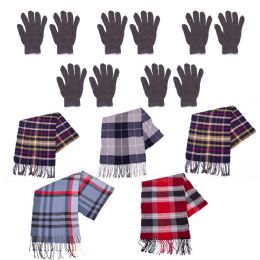 96 of Winter Gloves And Bulk Scarves Combo Pack