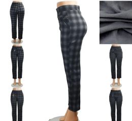 36 of Winter Plaid Print Pants Fur Linning Size L/ xl