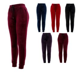 24 Pieces Women Bear Print Jogger Pants Assorted Size L/XL - Women's Active Wear Bottoms