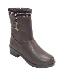 12 Wholesale Women Comfortable Ankle Boots Color Brown Size 6-11