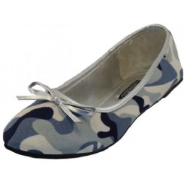 Wholesale Footwear Women's Gray 6-11 Camouflage Ballet Flat Shoes