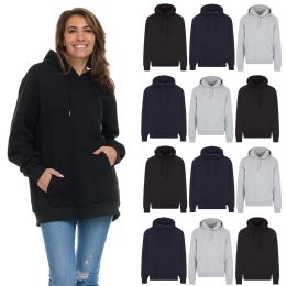 Women's Cotton Oversized Hoodie Sweat Shirt Assorted Dark Colors Size 4xlarge