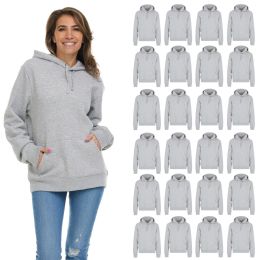 Women's Cotton Oversized Hoodie Sweat Shirt Gray Size Large