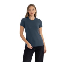 24 of Women's Cotton Short Sleeve T Shirts Size Medium In Indigo