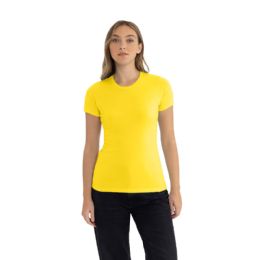24 of Women's Cotton Short Sleeve T Shirts Size X-Large In Vibrant Yellow
