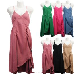 12 Pieces Women's Dress Short Sleeve Floral Print - Large - Womens Sundresses & Fashion