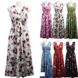 12 Pieces Women's Dress Short Sleeve Floral Print - X X L - Womens Sundresses & Fashion