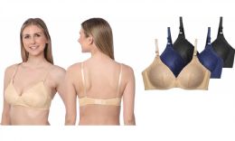 48 Pieces Women's Full Figure Wireless Bra In Blue - Womens Bras And Bra Sets