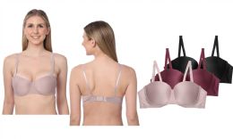 48 Pieces Women's Intimate Underwire T-Shirt Bras In Maroon - Womens Bras And Bra Sets