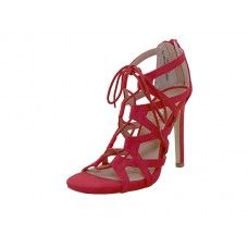 12 Units of Women's Mixx Shuz" High Heel Gladiator Strap Sandals Red Color - Women's Heels & Wedges