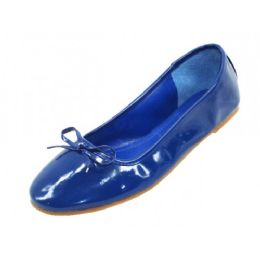 Wholesale Footwear Women's 6-11 Navy Patent Ballerina Shoes