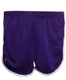 36 Wholesale Women's Russell Athletic Active Shorts In Purple And White,size Medium