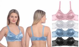 48 Pieces Women's Satin Minimizer Bra In White - Womens Bras And Bra Sets