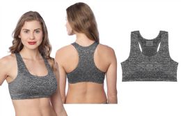 48 of Women's Seamless Racerback W/Removable Pad Sports Bra XXL