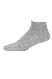 120 Wholesale Women's Sport Quarter Ankle Sock In Grey Size 9-11
