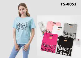 24 Wholesale Women's T-Shirt Size M/ L
