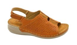 18 Wholesale Women Sandals, Ankle Sandals Fashion Summer Beach Sandals Open Toe Tan Color Size 6-11