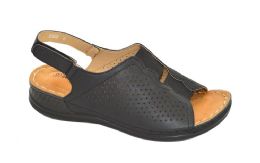 18 Wholesale Women Sandals, Ankle Sandals Fashion Summer Beach Sandals Open Toe Black Color Size 6-11