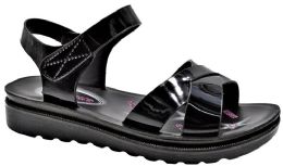 18 Wholesale Women Sandals Sandals Fashion Summer Beach Sandals Open Toe Color Black Size 7-11