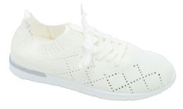 12 Wholesale Women Sneakers White Size 6 - 10 Assorted