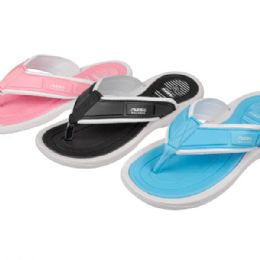 36 Wholesale Womens Fashion Flip Flops Assortment Of Colors Man Made Sole And Upper Imported