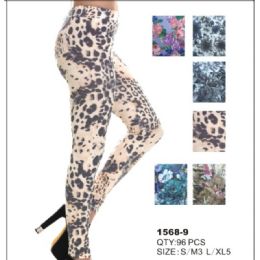 36 Wholesale Womens Fashion Leggings Assorted Colors Sizes Large, Ex Large