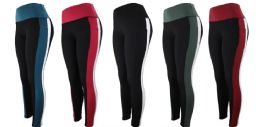 48 Wholesale Womens Leggings Print Long Pants Size Assorted
