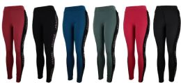 48 Pieces Womens Leggings Print Long Pants Size Assorted - Womens Leggings
