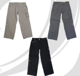 48 of Womens Plus Size Cargo Convertible Pants Olive Green Assorted Sizes 14W-24w