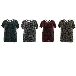 24 Pieces Womens Tops Butterfly Pattern Assorted Size L/XL - Womens Fashion Scarves