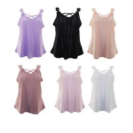 24 Pieces Womens Tops Sleeveless Asst S - M - Womens Fashion Tops