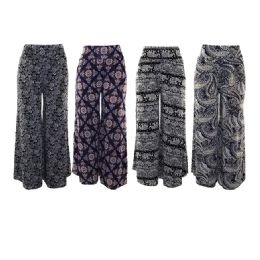 24 Pieces of Womens Wide Pants Assorted Pattern Asst S - M
