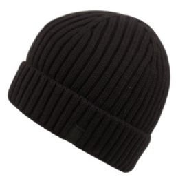 12 Pieces Wool Blend Ivy Cap And Scarf Set Black Only - Winter Sets Scarves , Hats & Gloves