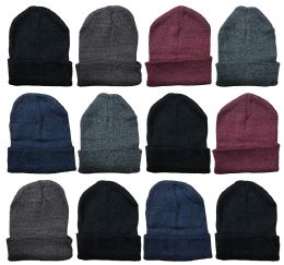 12 Units of Yacht & Smith Unisex Winter Warm Acrylic Knit Hat Beanie - Winter Beanie Hats