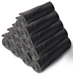 Yacht & Smith Fleece Lightweight Blankets Solid Gray 50x60 Inches