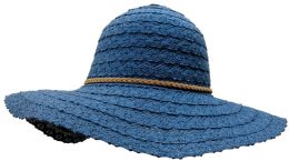 Yacht & Smith Cotton Crochet Sun Hat Soft Lace Design, Navy - Sun Hats