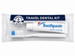 Yacht & Smith Dental Kit 1 White Plastic Toothbrush And 1oz Toothpaste In Film Package