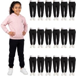 Yacht & Smith Girls Fleece Jogger Pants Black Color Size xl