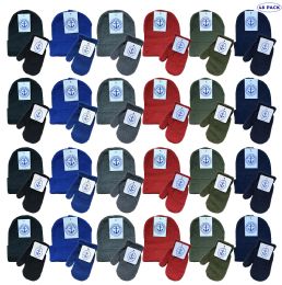 24 Bulk Yacht & Smith Kids 2 Piece Hat And Mittens Set In Assorted Colors