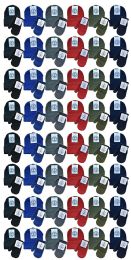72 Wholesale Yacht & Smith Kid's Assorted Colored Winter Beanies & Mittens Set