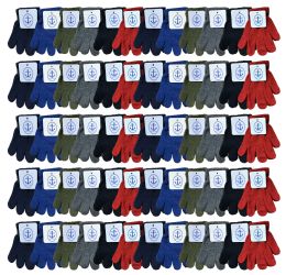 72 Pairs Yacht And Smith Kid's Unisex Gloves In Assorted Colors - Kids Winter Gloves