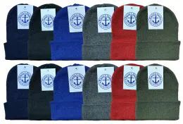 Yacht & Smith Kids Winter Beanies In Dark Assorted Colors