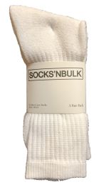 240 Pairs Yacht & Smith Men's Cotton Crew Socks White Size 10-13 - Inmate Clothing and Footwear