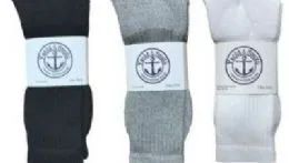 720 Bulk Yacht & Smith Men's Cotton Tube Socks Set Assorted Colors Black, White Gray Size 10-13 Case Set