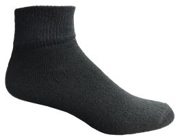 240 Pairs Yacht & Smith Men's Cotton Terry Cushion Athletic LoW-Cut Socks  King Size 13-16 Black - Men's Socks for Homeless and Charity