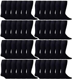 60 Wholesale Yacht & Smith Men's Navy Cotton Terry Athletic Tube Socks, Size 10-13
