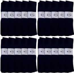 72 Pairs Yacht & Smith 28 Inch Men's Long Tube Socks, Navy Cotton Tube Socks Size 10-13 - Mens Tube Sock